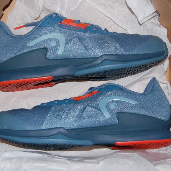 Head Sprint Pro 3.5 Bluestone Orange Tennis Shoes Men's Size 11 New in Box - Picture 3 of 16